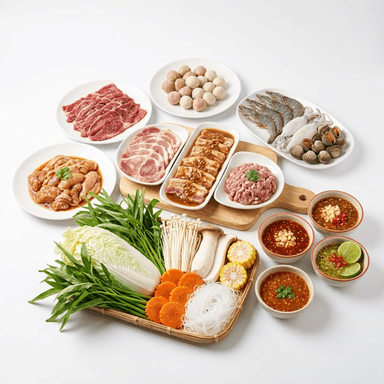 วัตถุดิบหมูกระทะ สูตรพิเศษ แพ็คครอบครัว